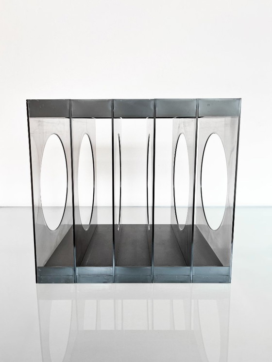 Image 1 of Plateau à disques vinyle en plexiglas style Space Age