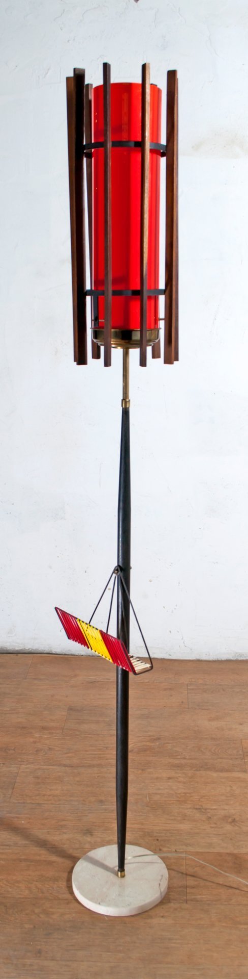 Vistosi Mid-Century Modern "Incamiciato" Murano Glass Italian Floor Lamp, 1950s