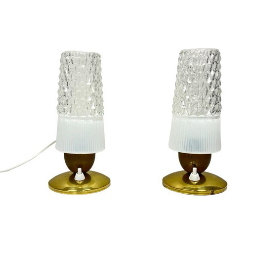 Pair of vintage Elektro-Rausendorf Bautzen bedside lamps, Germany, 1970s