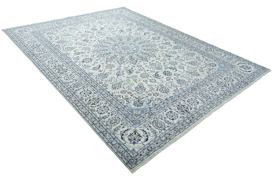 Image 1 of Hand Knotted Nain Carpet With Silk - 386 X 293 Cm