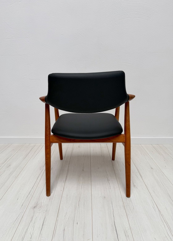 Image 1 of Jaren 60 Deense midden-eeuwse teakhouten fauteuil GM11 van Svend Åge Eriksen voor Glostrup Møbelfabrik