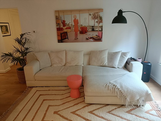Sofá esquinero Lifestyle blanco con otomana, Auping, Sofás esquineros, Textil, Crema (foto 3 de 7)