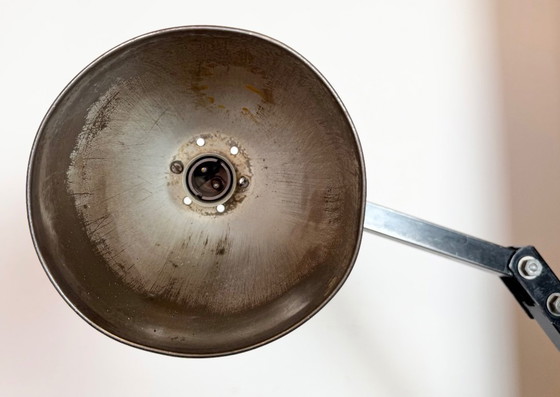 Image 1 of Industriële, zwarte, verstelbare wandlamp van Memlite, jaren 60.