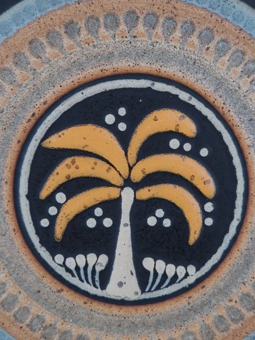 Wall plate.KMK Manuell.Germany.Elephant&palm tree motif.