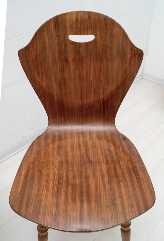 Image 1 of Sillas de madera curvada italianas de mediados de siglo según Carlo Ratti, años 50