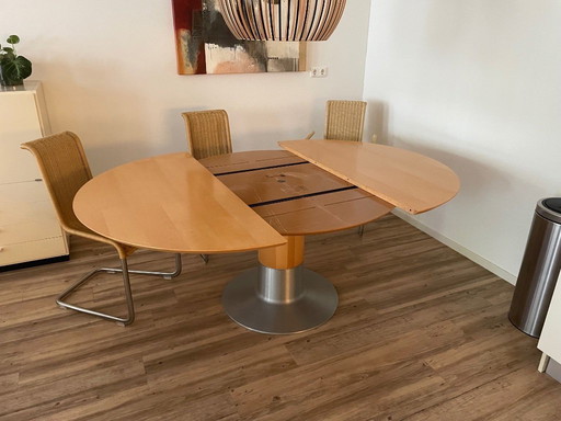 Dining table Arco Balance diameter 130 cm, extendable 189x130