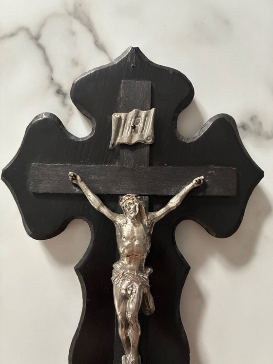 Crocifisso antico su base, 36,5 cm – Oggetti decorativi, Wood (photo 3 of 7)