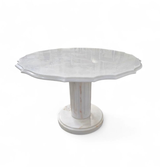 Neoklassieke Italiaanse wit Drapery marmeren Bijzet-/Salontafel – Koffietafelboeken, Marble (photo 13 of 17)