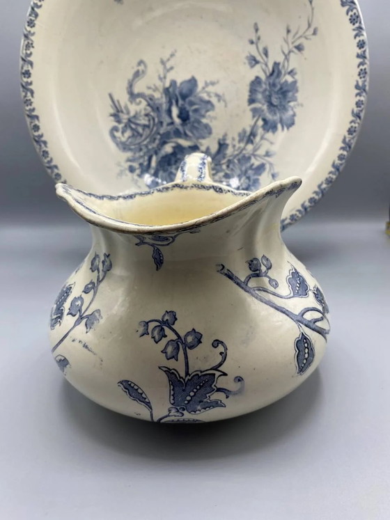 Sarreguemines Faience Decorative Arrangement – Two Antique Pieces United by 20th Century – Decorative Objects (photo 6 of 10)