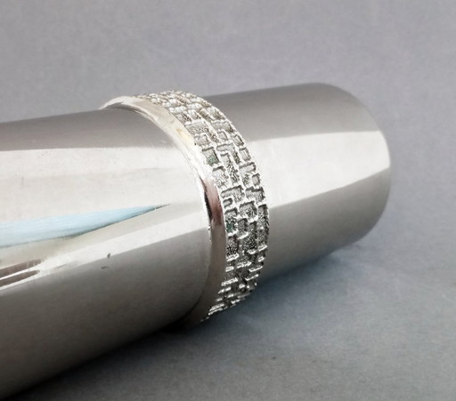 Brutalistische Stahlvase, 1970er Jahre, BMF Fritz Nagel, Deutschland