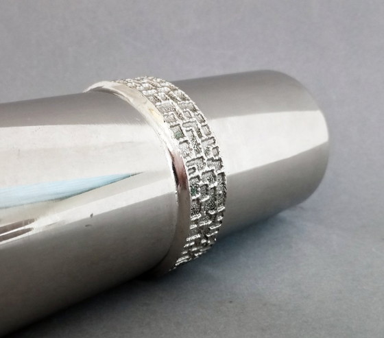 Image 1 of Vaso brutalista in acciaio, anni '70, BMF Fritz Nagel, Germania