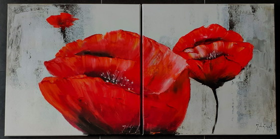 Image 1 of Jochem de Graaf, Diptych Poppies