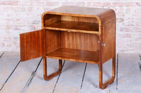 Gerestaureerde art-deco kast, walnoothout, fineer, gerestaureerde lak, Tsjechisch, jaren 1920 – Kasten, Wood (photo 10 of 13)