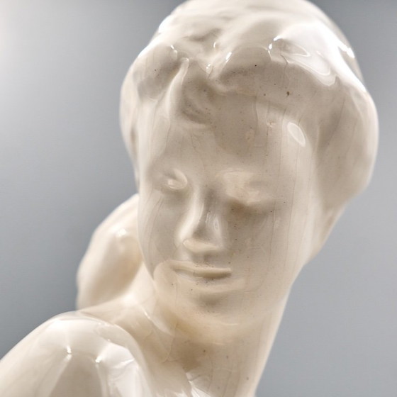 Ceramic Woman Figure, Jihokera Bechyně, 1986, Czechoslovakia – Sculpture (photo 13 of 19)
