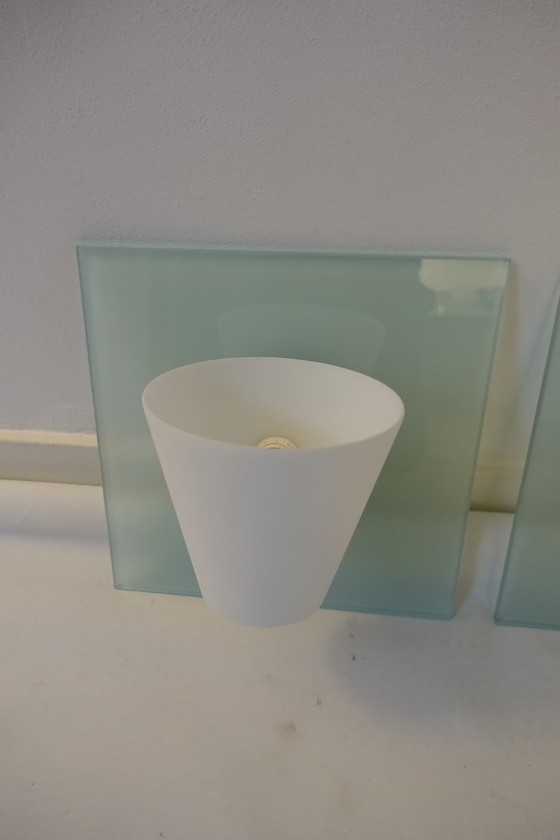 Image 1 of Set of Two Foscarini Quadro Parete Wall Lamps Murano Glass 