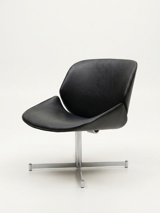 Sillón 'Exquis' Mid Century Artifort Geoffrey Harcourt, negro, diseño holandés de los años 60