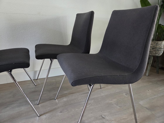 4x Pierre Paulin Voor Ligne Roset – Eetkamerstoelen, Metal, Textile (photo 5 of 11)