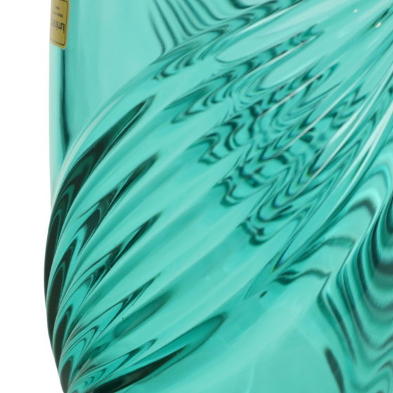 Image 1 of Vintage Turquoise Vase Luminarc
