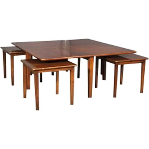 Vintage lage bijzettafeltjes, jaren 70