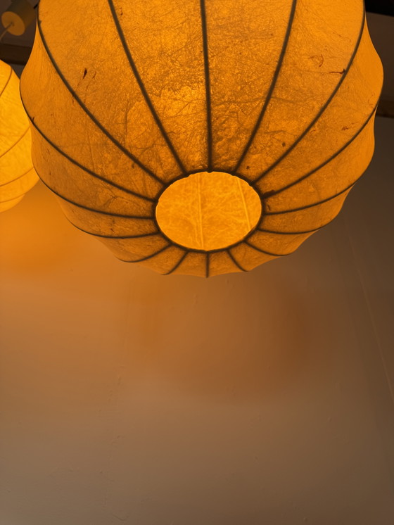 Image 1 of 3x lampade bozzolo vintage, Goldkant Leuchten '60