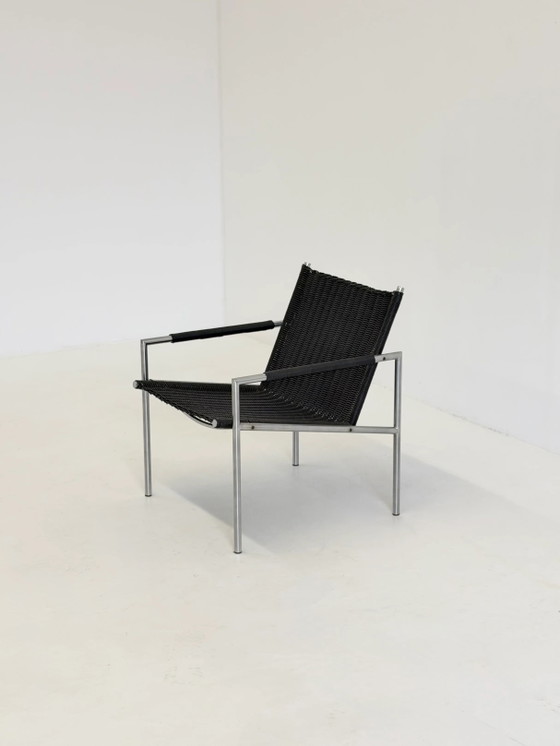Martin Visser SZ 01 Armchair for Spectrum in Black – Metal, Mid Century Modern (photo 9 of 9)