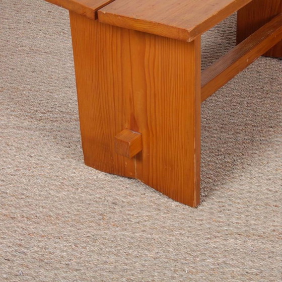 Image 1 of Vintage grenen bank, werk uit de 20e eeuw