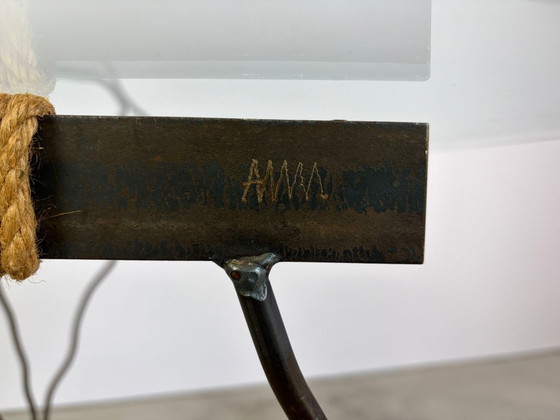 Vintage Wrought Iron and Glass Dining Table, 1970s (photo 17 of 17)
