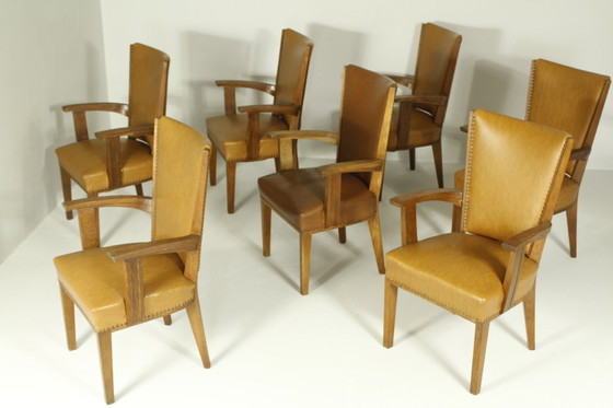 Image 1 of Sillones de H. Wouda para H. Pander & Zn., década de 1920, juego de 7