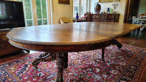 Image 1 of Oak dining table for 6 to 20 people