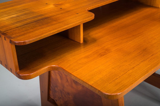 Image 1 of Mid-Century Modern Teak Schreibtisch, 1980er Jahre