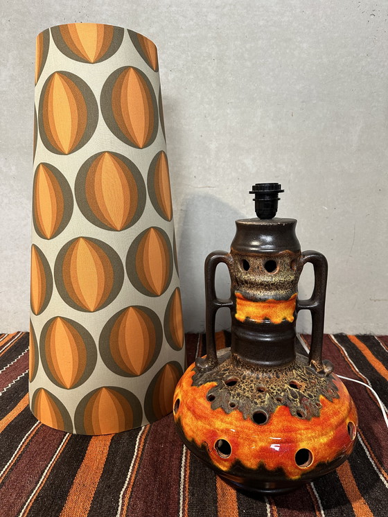 Image 1 of Vintage XL Fat Lava Vloerlamp - keramiek