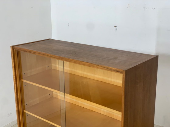 Image 1 of Mid century highboard vitrinekast servieskast vintage