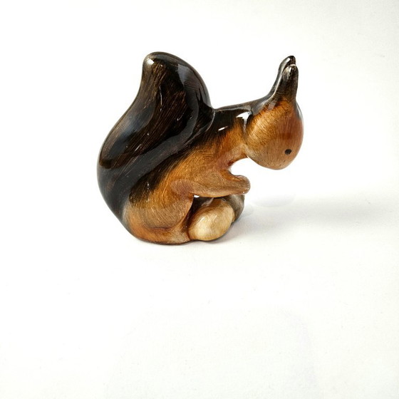 Image 1 of Vintage Hungarian Keramik Squirrel Figurine from the 1970s