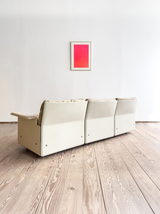 Image 1 of Mid-Century Modernes Lounge-Sofa aus Glasfaser und Wildleder von Dieter Rams für Vitsoe, Deutschland, 1960er Jahre