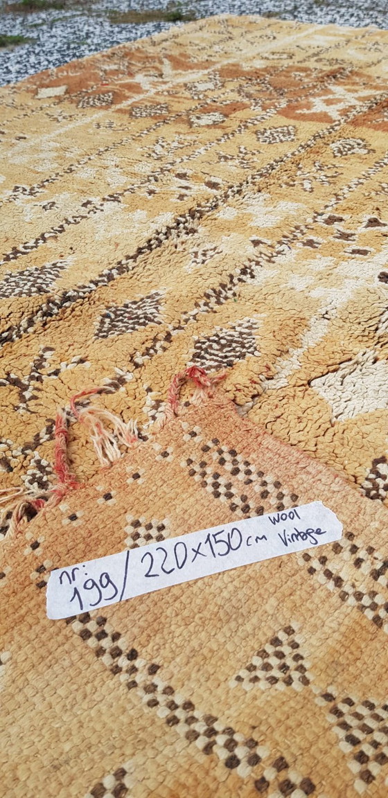 Image 1 of Handgeknoopt Berber kleed wol 220x150cm