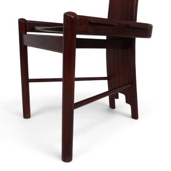 Image 1 of Allmilmö Brutalistischer Eichenstuhl, 1980