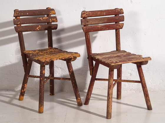 Antique school chairs (c.1920). Set of 4 pieces #1 – Side chairs, Vintage (photo 40 of 40)