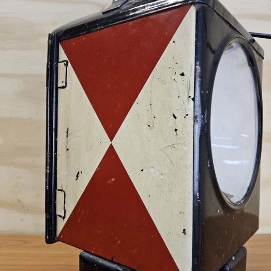Image 1 of Antique railway signal lamp / train closing lantern (complete and working) db (Deutsche Bundesbahn)