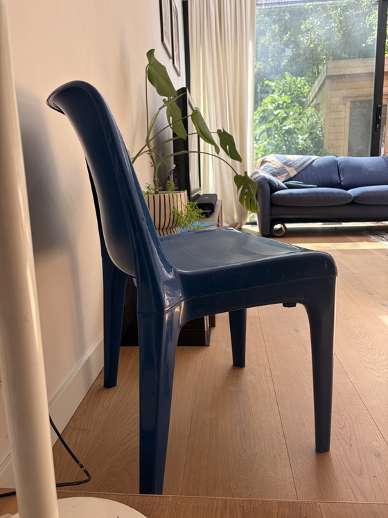 Image 1 of Chaise design en plastique bleu Schröder & Henzelmann