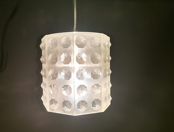 Image 1 of Lampada a sospensione retrò in cristallo trasparente anni '70