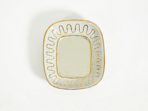 Prachtige kleine art-deco keramische spiegel van Gmundner Keramik Oostenrijk, jaren 1920. – Ceramic, Vintage