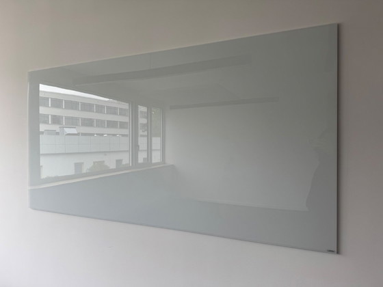 Image 1 of Pizarra blanca de vidrio LINTEX de 1 m x 2 m / pizarra blanca de diseño