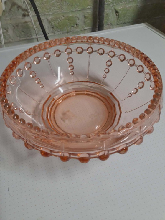 Image 1 of Ciotola in vetro Art Déco in stile depressione