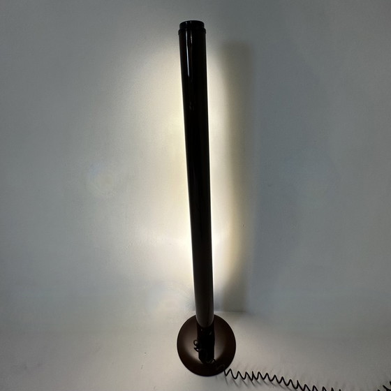 Image 1 of Jaren 70 Vloerlamp Bruin TL Buis Post Modern Vintage