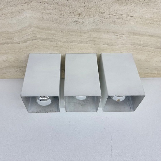 Image 1 of Set of 3 vintage Raak wall / ceiling lamps minimalist design , 1970s