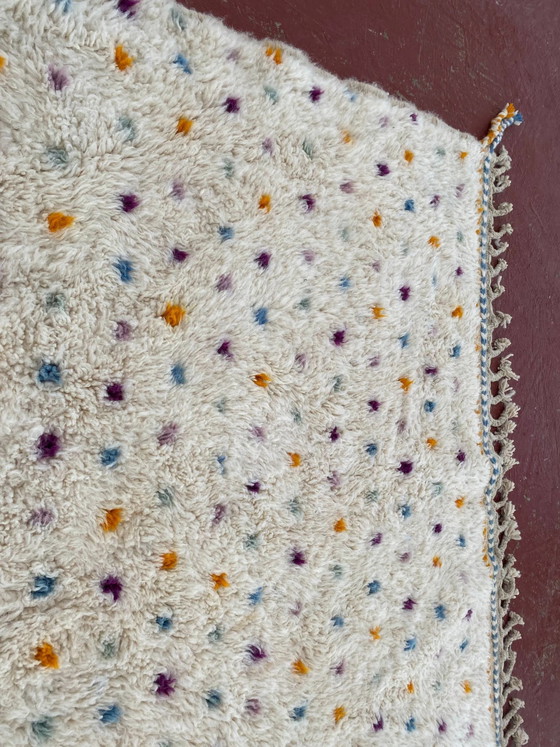 Beni Ouarain Teppich 300x200 cm – Naturwolle mit mehrfarbigen Mustern, – Teppiche & Läufer, Baumwolle (photo 6 of 8)