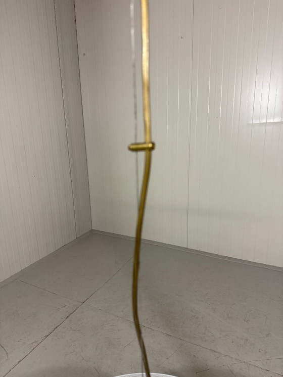 Image 1 of Vistosi Italy large white glass pendant lamp 1960's