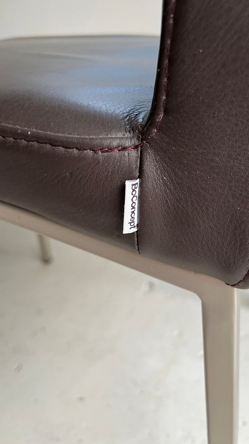 8 leather dining chairs BoConcept