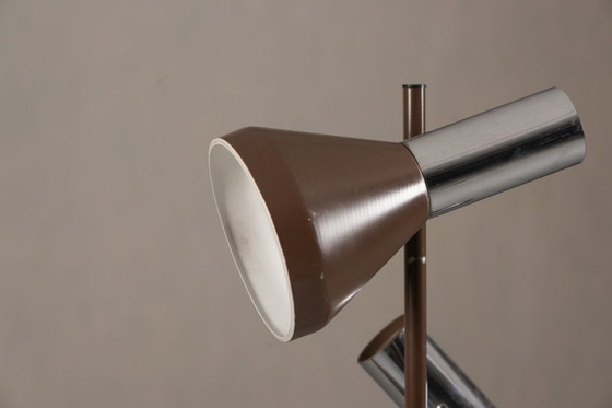 Image 1 of Vintage Brown 3 Bulbs Floor Lamp, Germany 1970's