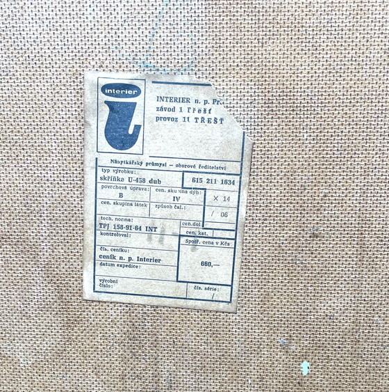 Image 1 of Sideboard U458 von Jiří Jiroutek mit farbigen Schubladen